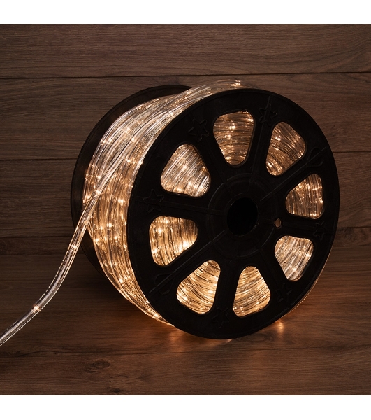 Дюралайт Neon-night LED, свечение с динамикой (3W) - теплый белый, 24 LED/м, бухта 100м