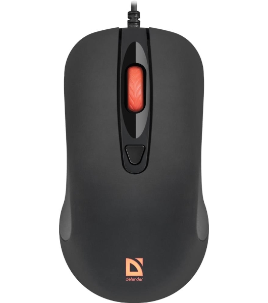 Мышь проводная Defender Ultra Classic MB-280 черный, 1200 dpi, USB, кнопки - 4