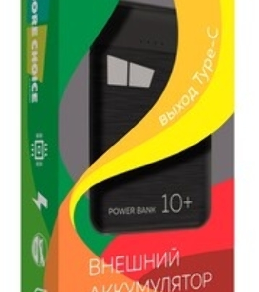 Портативный аккумулятор MORE CHOICE (4620202552532) PB19-10 черный - 10000mAh 2USB