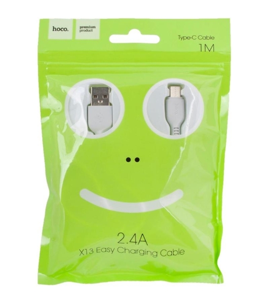 Кабель USB 2.0 HOCO X13, AM/Type-C M, белый, 1м