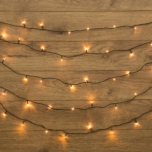 Гирлянда Neon-night 'Твинкл Лайт' 4 м, темно-зеленый ПВХ, 25 LED, теплый белый