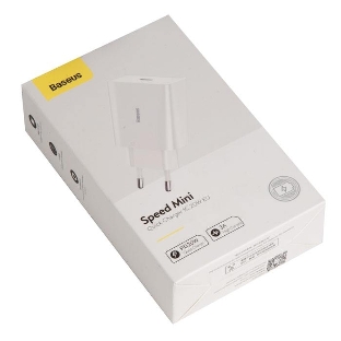 Сетевое зарядное устройство BASEUS Speed Mini, один порт Type-C, 20W, 5V, 3.0A, белый