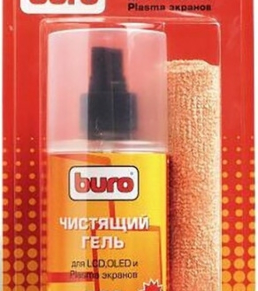 Чистящий набор (салфетки + гель) Buro BU-Glcd (салфетка и гель) для экранов ЖК мониторов блистер 200 мл