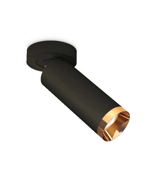 Светильник Ambrella Light XM6343204 SBK/PYG черный песок/золото желтое полированное MR16 GU5.3  (A2229, C6343, N6134)