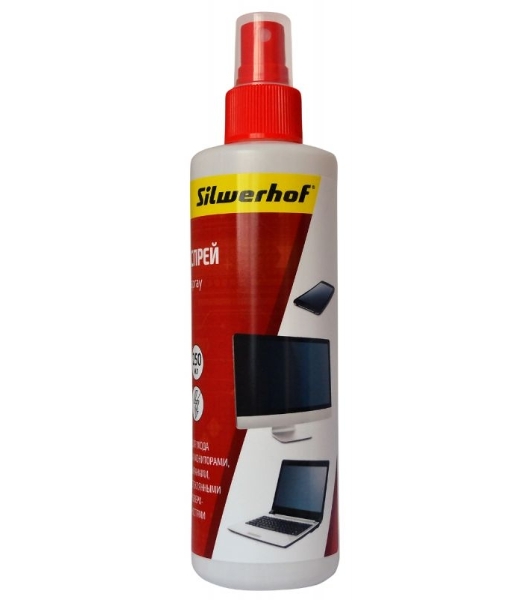 Спрей-очиститель для экранов и стекол, SILWERHOF SCREEN CLEAN, 250 мл
