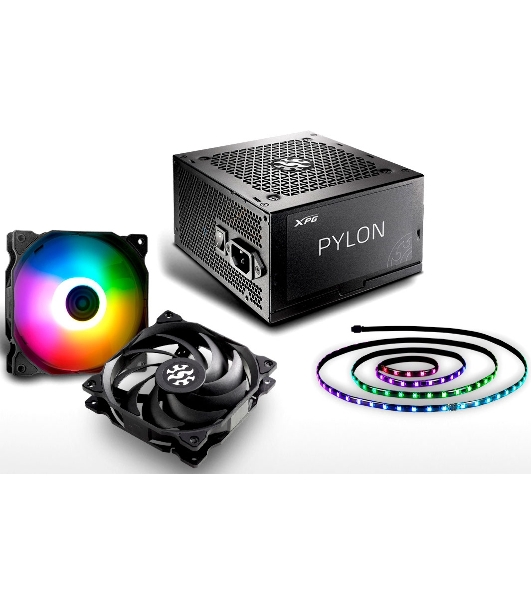Блок питания ADATA XPG PYLON 750 (PYLON750B-BKCEU), 750 Вт, 120мм, 80 PLUS Bronze, 120мм, черный