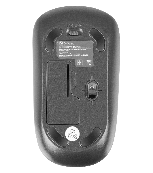 Комплект клавиатура+мышь Oklick 300M беспроводной, USB, 1600 DPI, серый/чёрный