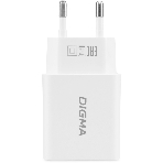 Сетевое зарядное устройство Digma DGW2D 20W 3A+1A (PD+QC) USB-C/USB-A универсальное белый, фото 1