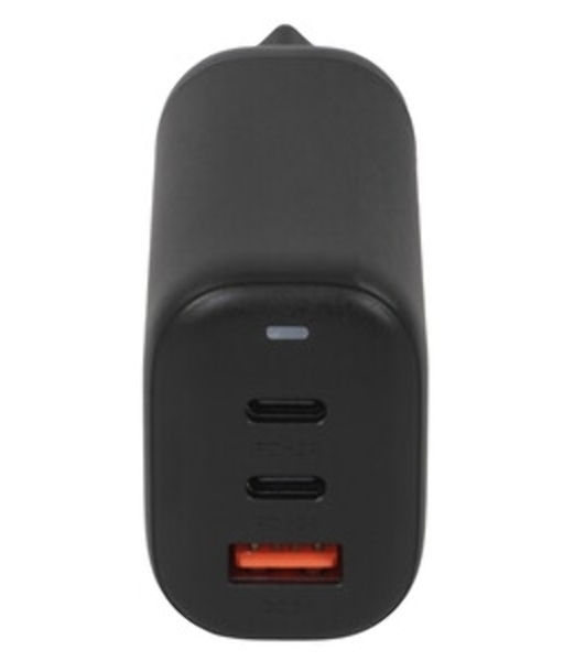 Сетевое зарядное устройство MORE CHOICE (4610196409646) NC79 1USB+2Type-C 3.0A PD 65W быстрая зарядка черный