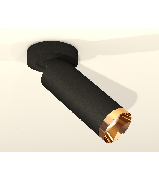 Светильник Ambrella Light XM6343204 SBK/PYG черный песок/золото желтое полированное MR16 GU5.3  (A2229, C6343, N6134)