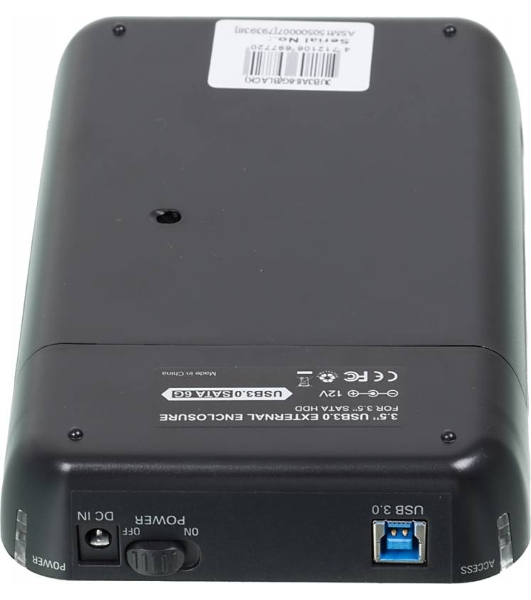 Внешний корпус для HDD AgeStar 3UB3A8-6G SATA II пластик/алюминий черный 3.5'