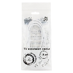Кабель телевизионный Cablexpert CCV-515-W, Coaxial M/F, белый, 1.8м, фото3