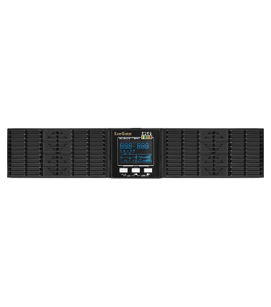 Источник бесперебойного питания On-line ExeGate EP285648RUS PowerExpert ULS-3000.LCD.AVR.C13.USB.RS232.SNMP.2U 3000VA/3000W, On-Line, PF=1, LCD, 6*IEC-C13, RS232, USB, SNMP-slot, Rackmount 2U/Tower, черный