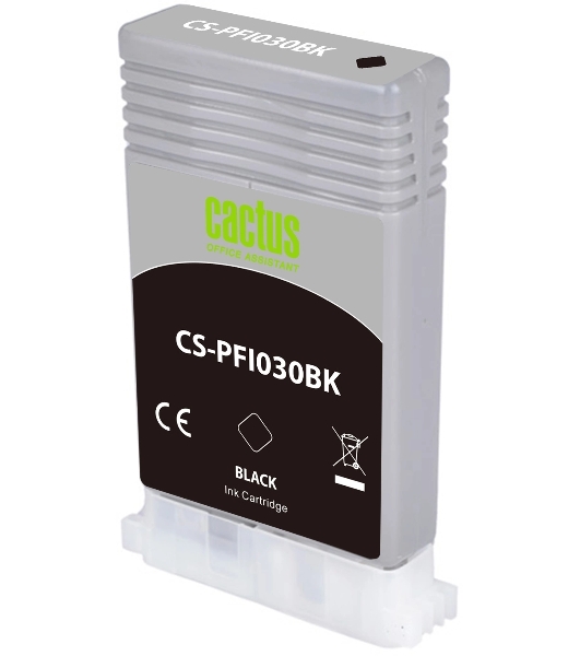 Картридж струйный Cactus CS-PFI030BK PFI-030BK черный (55мл) для Canon imagePROGRAF TA-20/30