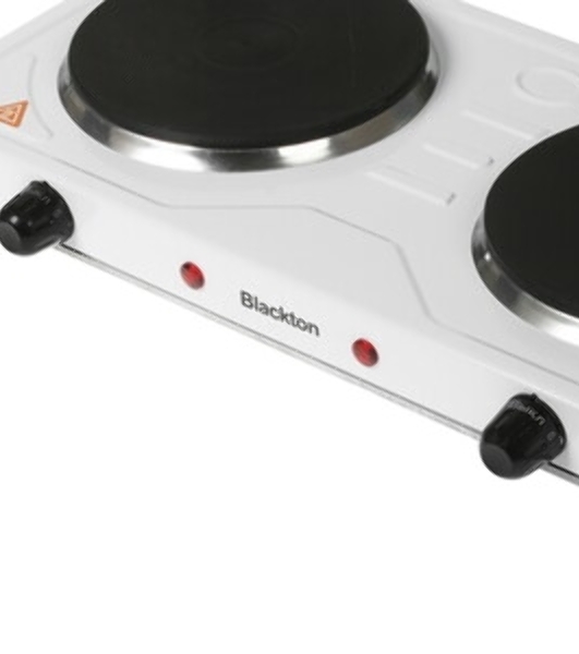 Плита настольная электрическая Blackton Bt HP217W белый, 2 кВт, ТЭН, конфорки - 2, эмаль, поворотные переключатели