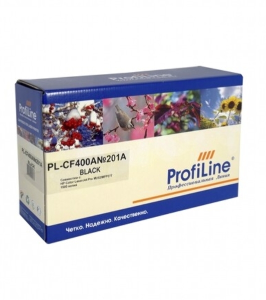 Картридж лазерный ProfiLine PL-CF400A №201A для принтеров HP Color LaserJet Pro M252/MFP277 1500 копий Black