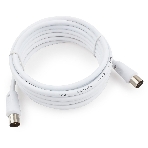 Кабель телевизионный Cablexpert CCV-515-W-3M, Coaxial M/F, белый, 3м, фото 1