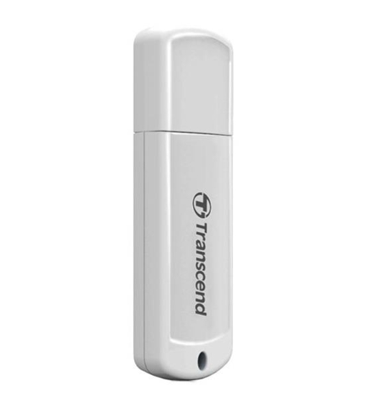 Флешка USB Transcend JetFlash 370 (TS64GJF370), 64Gb, USB 2.0, R/W 25/10, белый