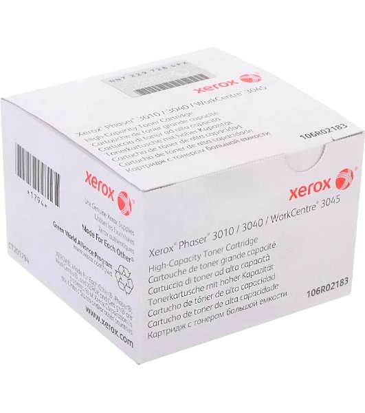 Картридж лазерный Xerox 106R02183 черный для Xerox Ph 3010/WC 3045B 2300 стр.(channels)