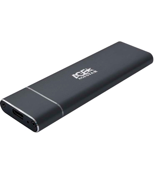 Внешний корпус AgeStar USB 3.1 Type-C M.2 NVME (M-key) AgeStar 31UBNV5C черный, алюминий, черный