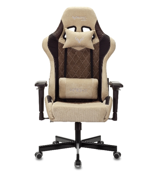 Кресло игровое Бюрократ VIKING 7 KNIGHT BR FABRIC коричневый текстиль/эко.кожа крестовина металл/пластик