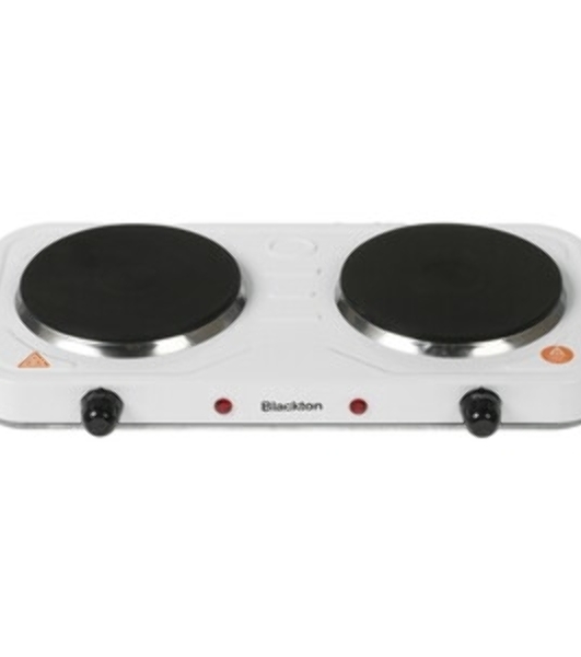 Плита настольная электрическая Blackton Bt HP217W белый, 2 кВт, ТЭН, конфорки - 2, эмаль, поворотные переключатели