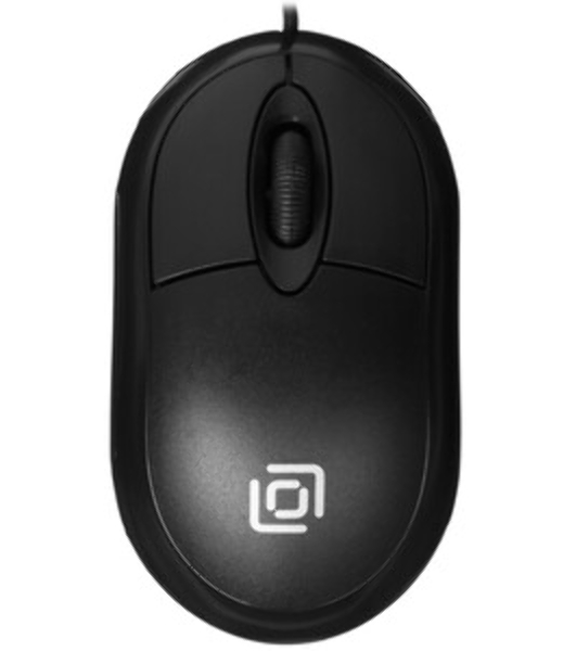 Мышь проводная Oklick 105S черный, 800 dpi, USB, кнопки - 3