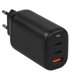 Сетевое зарядное устройство MORE CHOICE (4610196409646) NC79 1USB+2Type-C 3.0A PD 65W быстрая зарядка черный, фото6