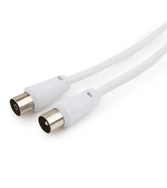 Кабель телевизионный Cablexpert CCV-515-W-3M, Coaxial M/F, белый, 3м