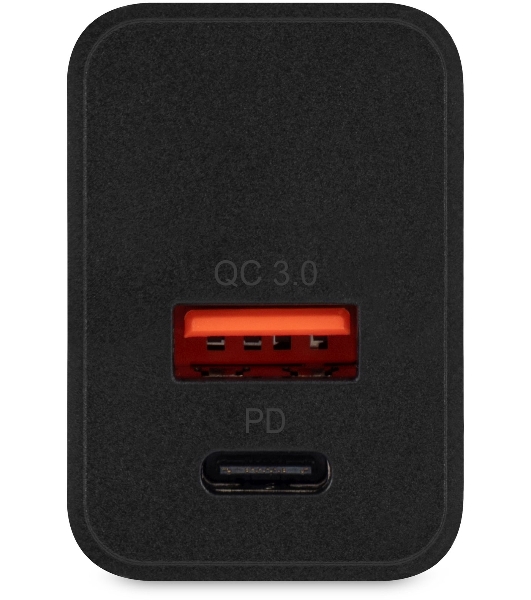 Сетевое зарядное устройство Digma DGW2D 20W 3A+1A (PD+QC) USB-C/USB-A универсальное черный