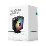 Кулер для процессора DEEPCOOL AG400 BK ARGb V2 черный 120мм алюминий+медь 2100rpm 31.6db 4-pin 220W 154мм, фото11