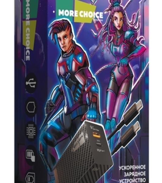 Сетевое зарядное устройство MORE CHOICE (4620202553454) NC67 СЗУ 1Type-C 3.0A PD 20W, черный