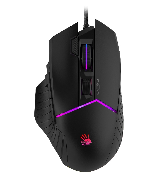Мышь проводная A4Tech Bloody W95 Max черный, 12000 dpi, USB, кнопки - 10