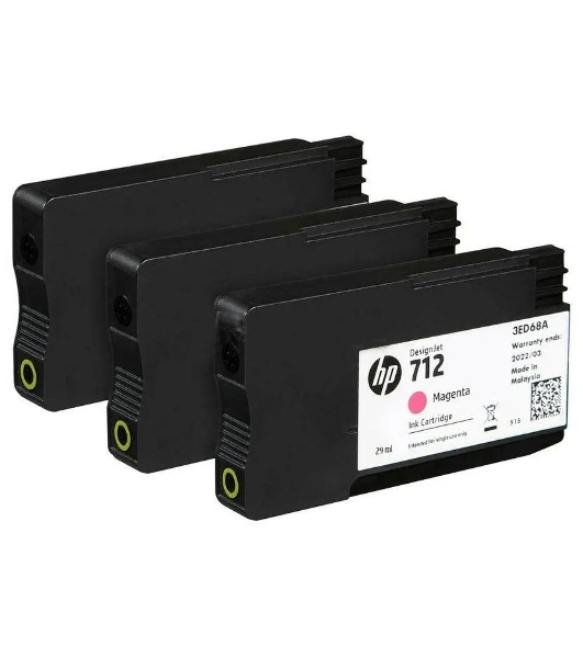 Картридж струйный HP 712 3ED78A пурпурный x3упак. (29мл) для HP DJ Т230/630