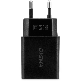 Сетевое зарядное устройство Digma DGW2D 20W 3A+1A (PD+QC) USB-C/USB-A универсальное черный