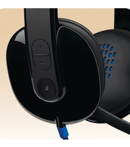 Гарнитура Logitech USB Headset H540 чёрный, проводная, USB