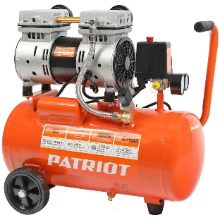 Компрессор поршневой безмасляный Patriot WO 24-260S, 260 л/мин, 8 бар, 1500 Вт, 24 л, быстросъемный 1/4'