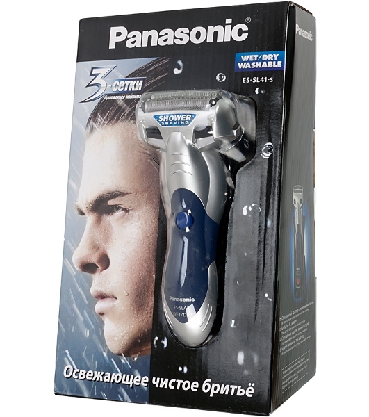 Электробритва сетчатая Panasonic ES-SL41-S520 реж.эл.:3 питан.:аккум. серый/синий