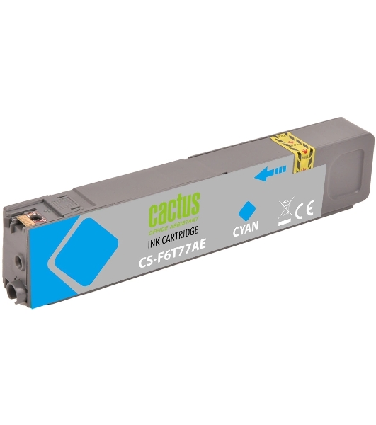 Картридж струйный Cactus CS-F6T77AE (913A) голубой (55 мл) для HP PW 352dw/377dw/Pro 477dw/452dw
