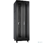 Шкаф серверный напольный Cabeus, IP20, 42U, 2055х600х1200 мм (ВхШхГ), дверь: перфорация, боковая панель: сплошная, разборный, черный, фото 1