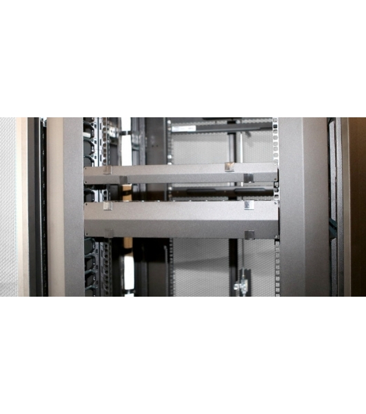 Кабельный организатор с крышкой Hyperline CMF-1U-FPL106-MCOV-RAL9005, глубина 106 мм, 19', 1U