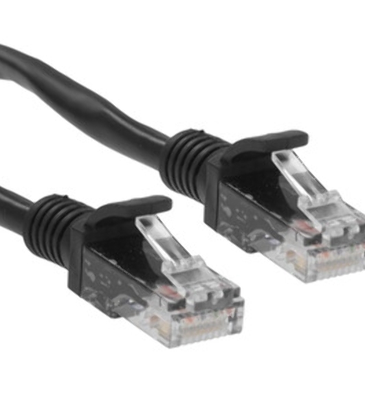 Патч-корд медный UTP Cablexpert PP10-0.5M/BK cat.5e, 0.5м, литой, многожильный, черный