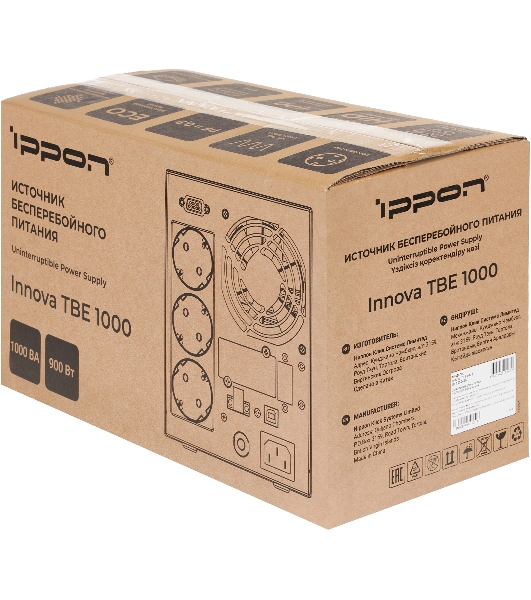 Источник бесперебойного питания Ippon Innova TbE 1000 900Вт 1000ВА черный