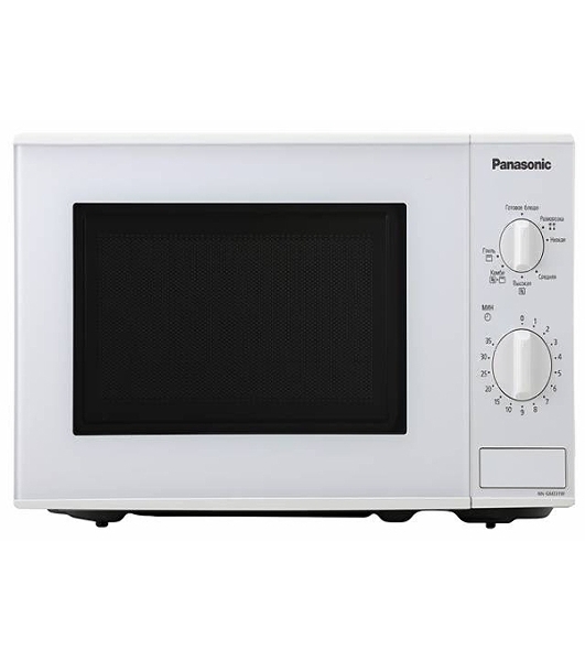 Микроволновая печь Panasonic NN-SM221WZPE белый, 20 л, 800 Вт, переключатели - поворотный механизм