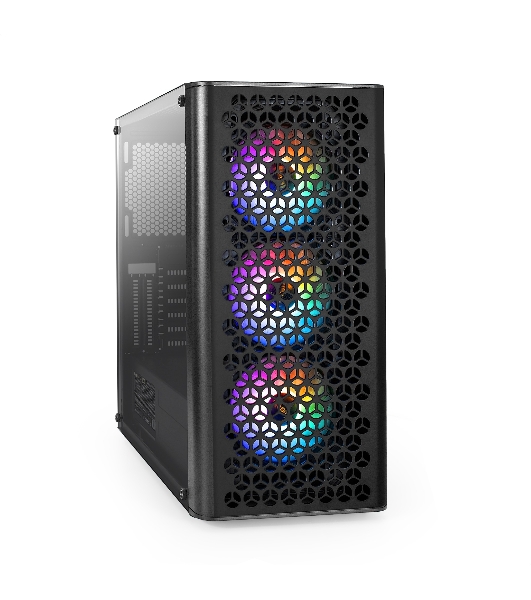 Компьютерный корпус Miditower ExeGate EVO-9202-NPX700 (ATX, БП 700NPX с вент. 12 см, с окном, 1*USB+1*USB 3.0, аудио, 3 вент. 12см с RGb подсветкой)