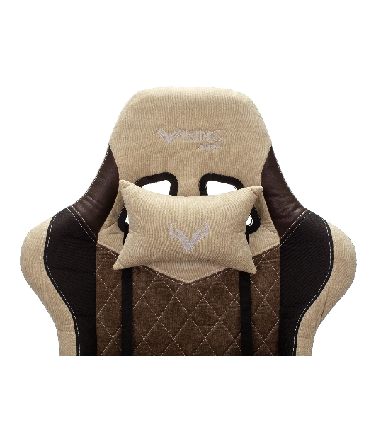 Кресло игровое Бюрократ VIKING 7 KNIGHT BR FABRIC коричневый текстиль/эко.кожа крестовина металл/пластик