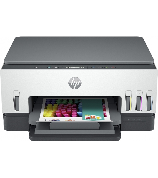 МФУ струйное HP Smart Tank 670, A4, цветной, печ. до 12 стр/мин., 4800x1200 dpi (печ.), 1200x1200 dpi (скан.), Bluetooth, USB Type-A, Wi-Fi