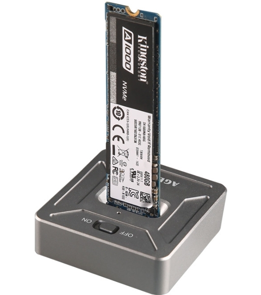 Док Станция SSD M.2 NVME AgeStar 31CBNV1C (GRAY) серый