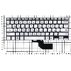 Клавиатура для ноутбука Asus S13 S330FA серебристая с подсветкой, фото2