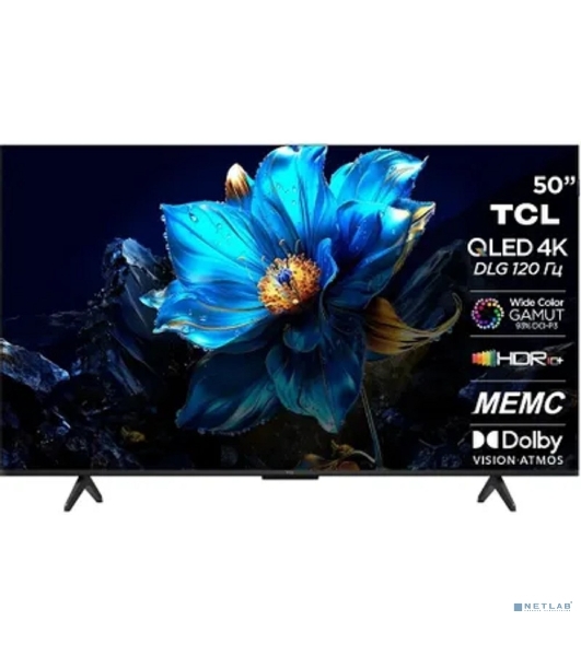 Телевизор TCL 50' 50P7K черный LCD QLED 4K UHD 60Hz Google TV